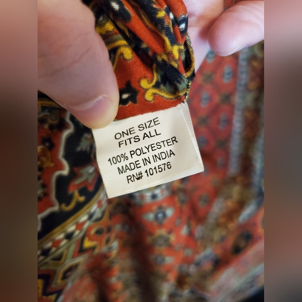 Vintage Sante Orange Kaftan - Picture 8 of 14